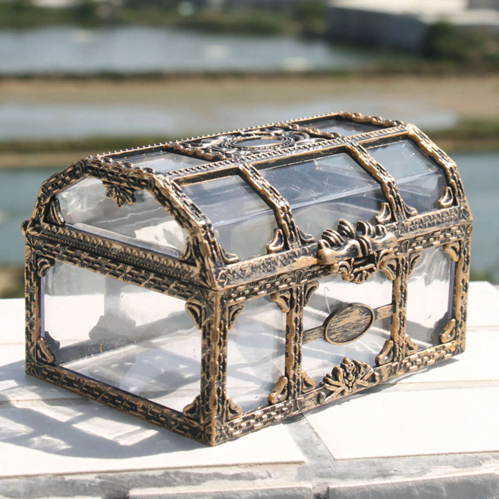 Retro Plastic Transparent Pirate Treasure Box Crystal Gem Jewelry Box Storage Organizer Trinket Keepsake Trea-sure Chest
Retro Plastic Transparent Pirate Treasure Box Crystal Gem Jewelry Box Storage Organizer Trinket Keepsake Trea-sure Chest