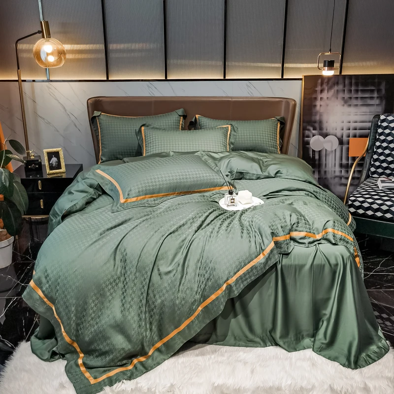 2022 Four-piece Bedding Simple Cotton Double Household Bed Sheet Quilt Cover Embroidered Twill Comfortable Bedding Green Color
2022 Four-piece Bedding Simple Cotton Double Household Bed Sheet Quilt Cover Embroidered Twill Comfortable Bedding Green Color