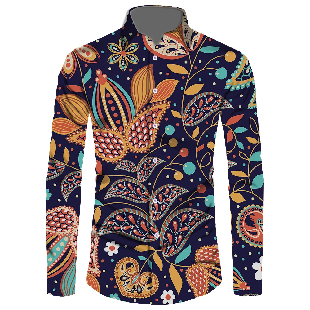Oversized Top Casual Print Bandana Autumn Patchwork Mens Shirt Long Sleeve Shirt Men Retro European Floral Pattern
Oversized Top Casual Print Bandana Autumn Patchwork Mens Shirt Long Sleeve Shirt Men Retro European Floral Pattern