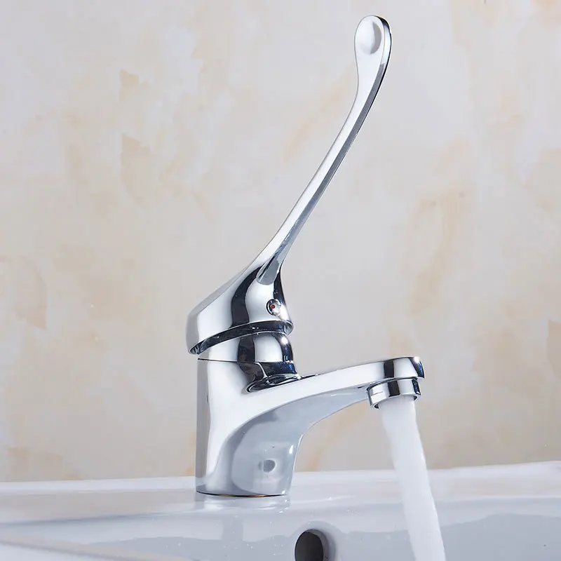 Medical Long-handle Hot and Cold Water Faucet Elbow Laboratory Faucet Single Hole Wash Basin Bathroom Cabinet Faucet
Medical Long-handle Hot and Cold Water Faucet Elbow Laboratory Faucet Single Hole Wash Basin Bathroom Cabinet Faucet