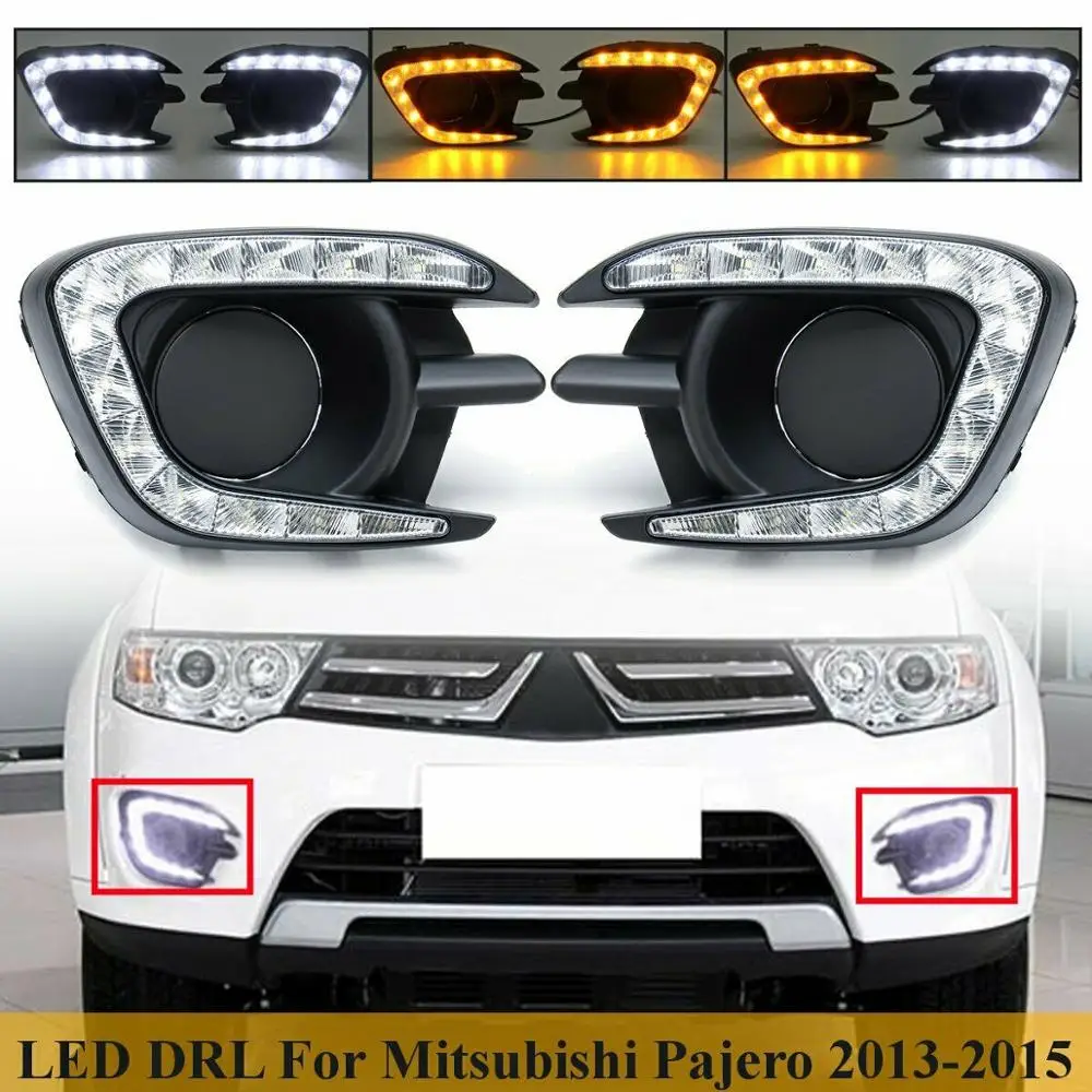 OKEEN 2pcs Car LED Daytime Running Light For Mitsubishi Pajero Sport Montero Sport 2013 2014 2015 DRL Driving Turn Signal Lights
OKEEN 2pcs Car LED Daytime Running Light For Mitsubishi Pajero Sport Montero Sport 2013 2014 2015 DRL Driving Turn Signal Lights