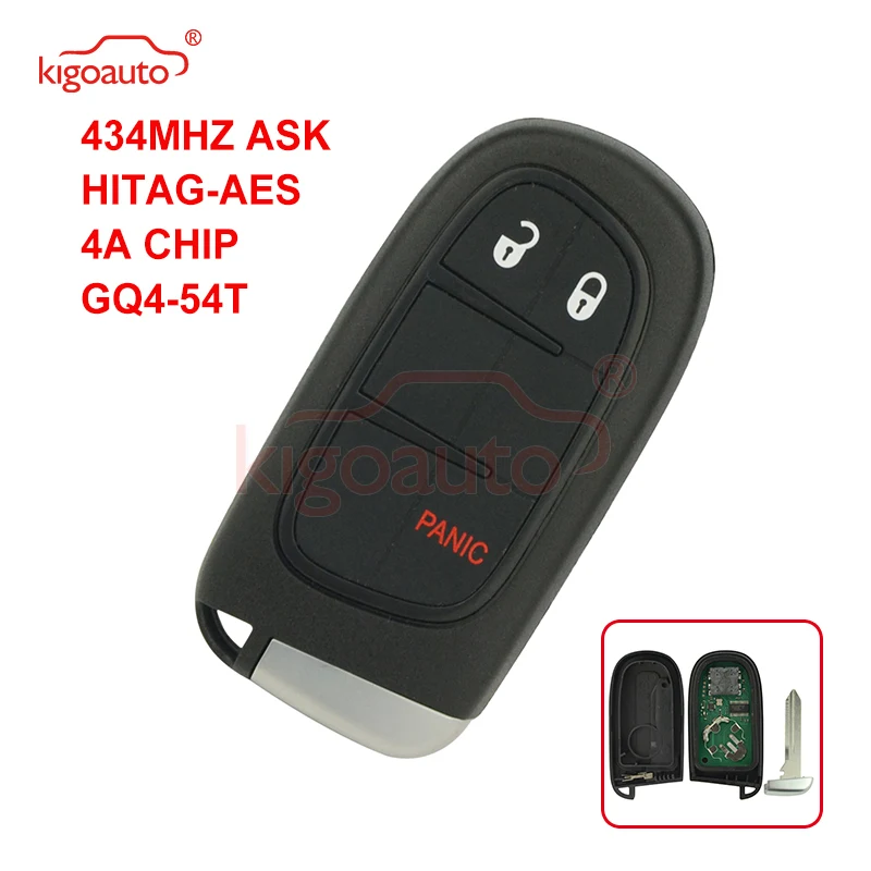 Kigoauto 56046954 умный Автомобильный ключ GQ4-54T 2 кнопки с паникой 434 МГц для Chrysler Dodge ключи от джипа
Kigoauto 56046954 умный Автомобильный ключ GQ4-54T 2 кнопки с паникой 434 МГц для Chrysler Dodge ключи от джипа
