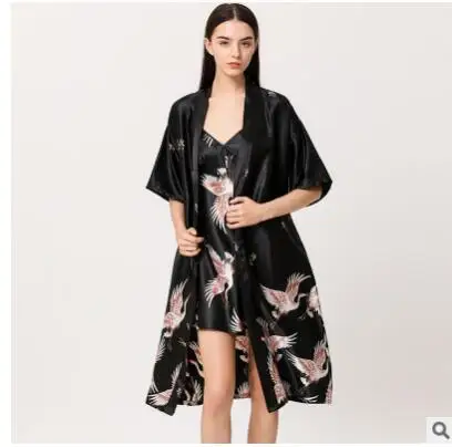 Lounge Set Women Silk Satin Robes Night Dress Pajamas 2 Piece Sets Summer Spring Night Gown Sleepwear Nightwear Homewear
Lounge Set Women Silk Satin Robes Night Dress Pajamas 2 Piece Sets Summer Spring Night Gown Sleepwear Nightwear Homewear