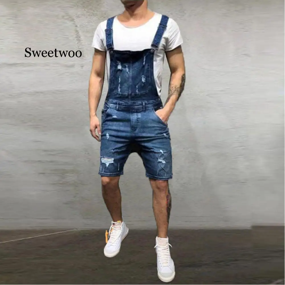 2020 Oversize Fashion Men's Ripped Jeans Jumpsuits Shorts Summer Hi Street Distressed Denim Bib Overalls For Man Suspender Pants
2020 Oversize Fashion Men's Ripped Jeans Jumpsuits Shorts Summer Hi Street Distressed Denim Bib Overalls For Man Suspender Pants