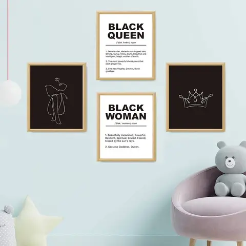 Abstract Line Woman Poster HD Print Canvas Painting Words English Inspirational Quotes Home Room Decoration Pictures