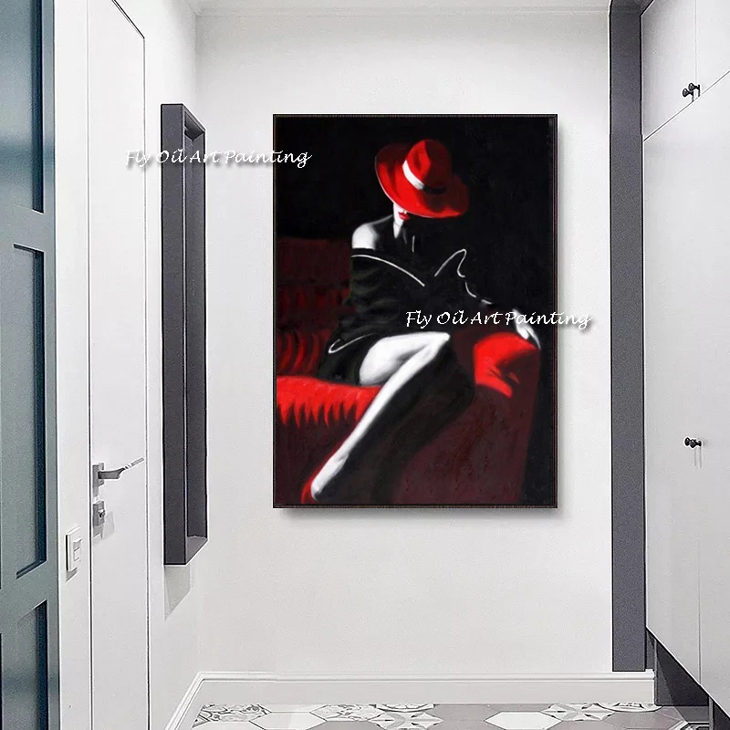 Large Size Colorful Art Painting Sexy Woman Oil Painting Canvas Wall Red and Black Picture 100% Hand Painted Bedroom Wall Art
Large Size Colorful Art Painting Sexy Woman Oil Painting Canvas Wall Red and Black Picture 100% Hand Painted Bedroom Wall Art