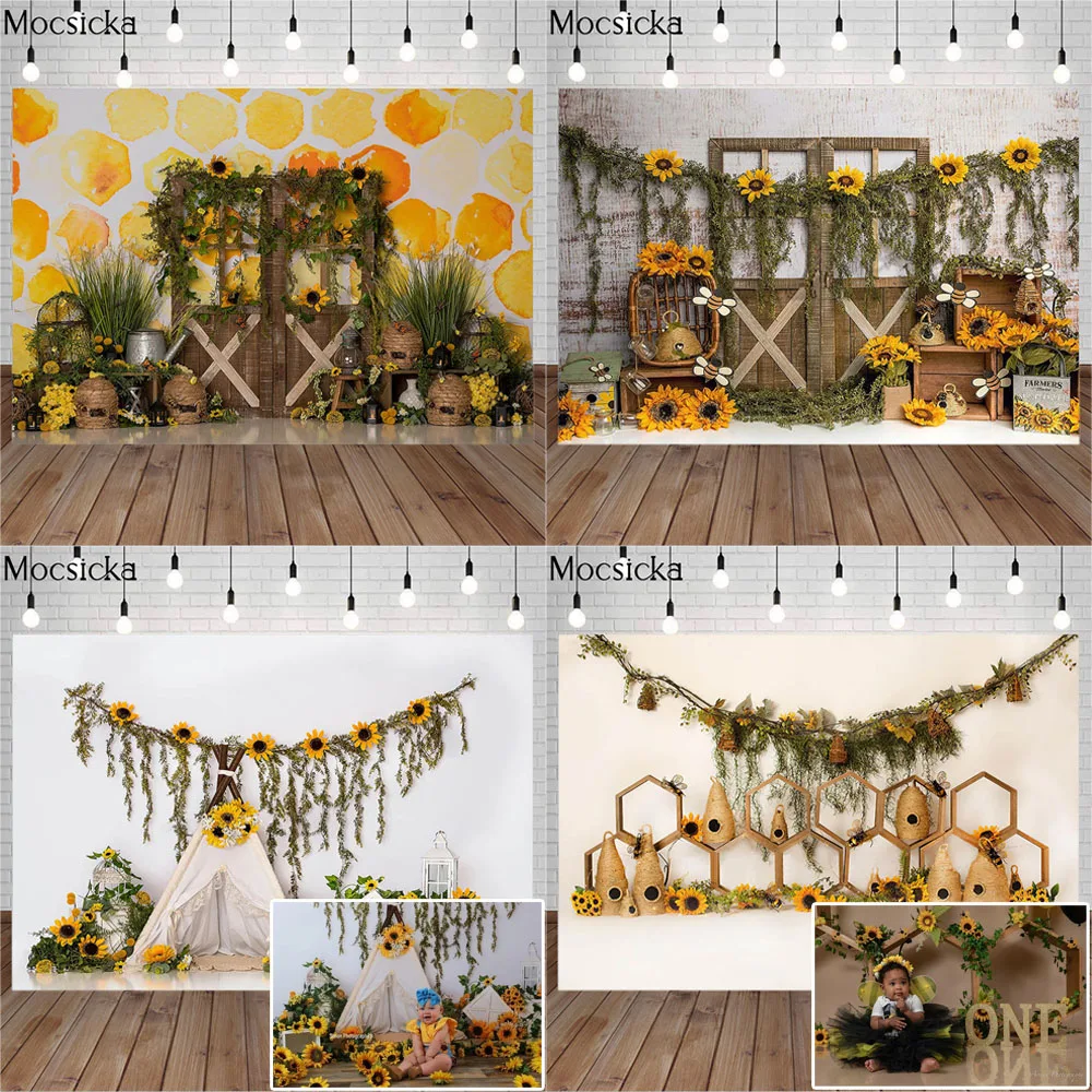 Mocsicka Sweet Bee Photography Background Yellow Honey Bee Baby Shower Backdrop Newborn Child Portrait Decoration Props Studio
Mocsicka Sweet Bee Photography Background Yellow Honey Bee Baby Shower Backdrop Newborn Child Portrait Decoration Props Studio