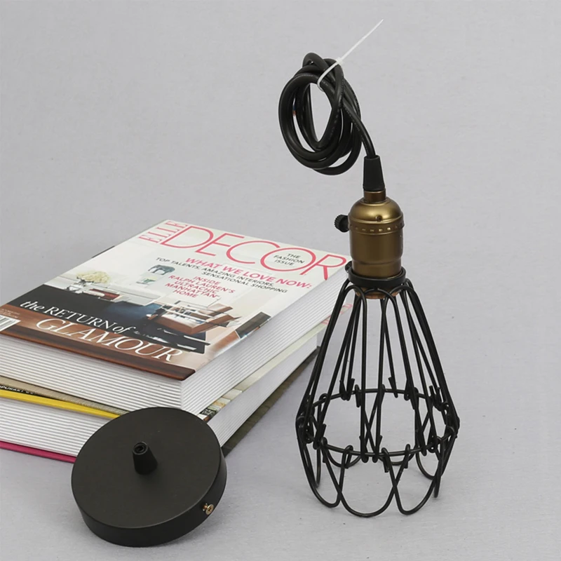 Black Nordic Pendant Light LED Fashion Vintage Wire Lamp Cage DIY Lampshade Industrial Lamp Guard Cage Lamp Shade Guard Classic
Black Nordic Pendant Light LED Fashion Vintage Wire Lamp Cage DIY Lampshade Industrial Lamp Guard Cage Lamp Shade Guard Classic