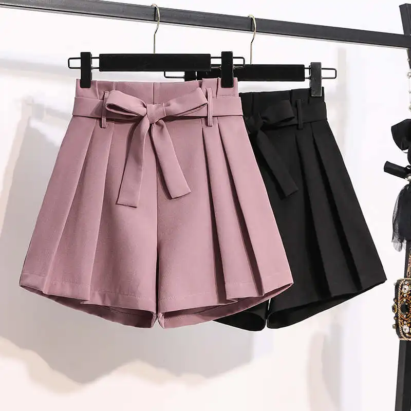 L-4XL Plus Size Fashion Lace Up High Waist Shorts Women Hotpants Pleated Short Femme Loose Wide Leg Summer Shorts Female C7172
L-4XL Plus Size Fashion Lace Up High Waist Shorts Women Hotpants Pleated Short Femme Loose Wide Leg Summer Shorts Female C7172