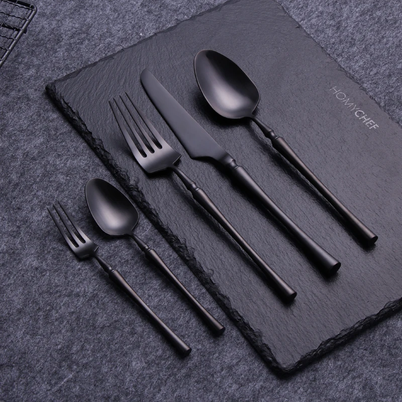 20 Pcs Black European Dinnerware Set knife Fork Western Cutlery 304 Stainless Steel Kitchen Food Tableware Dinner Set
20 Pcs Black European Dinnerware Set knife Fork Western Cutlery 304 Stainless Steel Kitchen Food Tableware Dinner Set