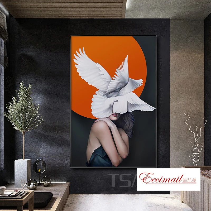 EECAMAIL DIY Full Diamond Painting Postmodern Entrance Decoration Feather Girl Creative Character Abstract No Frame
EECAMAIL DIY Full Diamond Painting Postmodern Entrance Decoration Feather Girl Creative Character Abstract No Frame