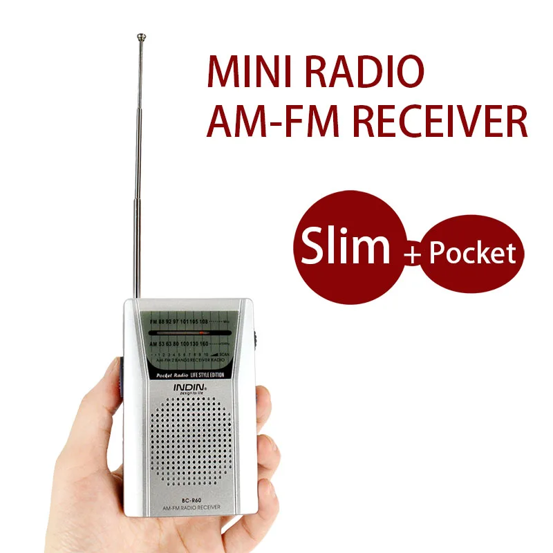 BC-R60 Universal Pocket Radio Portable Mini Pocket Receiver Digital Radio AM/FM Built in Speaker
BC-R60 Universal Pocket Radio Portable Mini Pocket Receiver Digital Radio AM/FM Built in Speaker