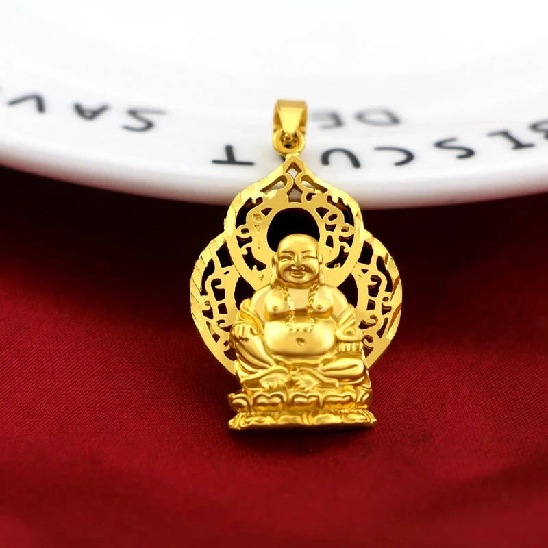 Retro 18K Yellow Gold Plated Maitreya Buddha Pendant for Women Men Gold Pendant Necklaces Wedding Birthday Gold Jewelry Gifts
Retro 18K Yellow Gold Plated Maitreya Buddha Pendant for Women Men Gold Pendant Necklaces Wedding Birthday Gold Jewelry Gifts