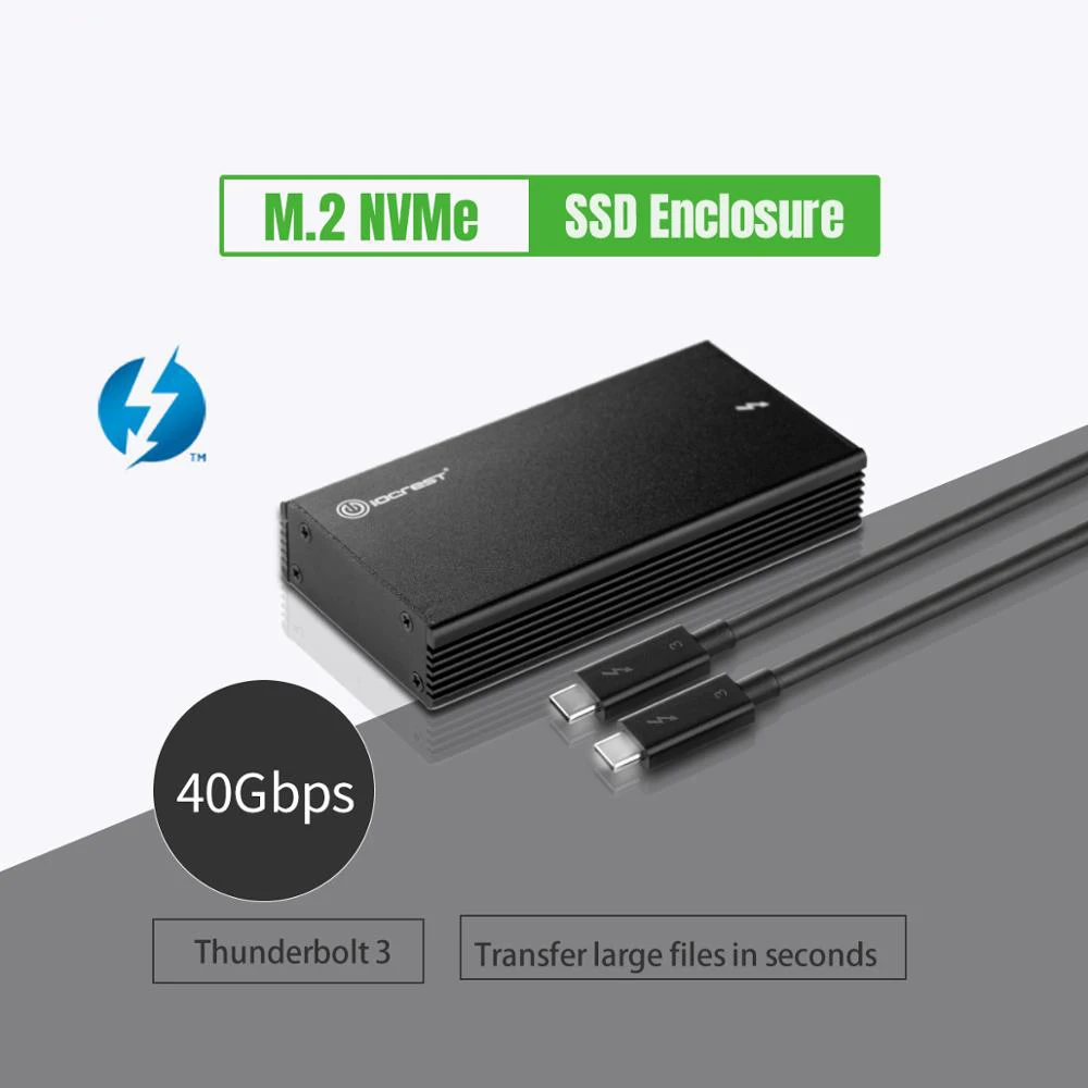 Thunderbolt 3 NVME SSD Enclosure SSD Case Thunderbolt 3 40Gb to NVMe M.2 SSD Enclosure Hard Disk Case Box for Laptop Desktop PC
Thunderbolt 3 NVME SSD Enclosure SSD Case Thunderbolt 3 40Gb to NVMe M.2 SSD Enclosure Hard Disk Case Box for Laptop Desktop PC