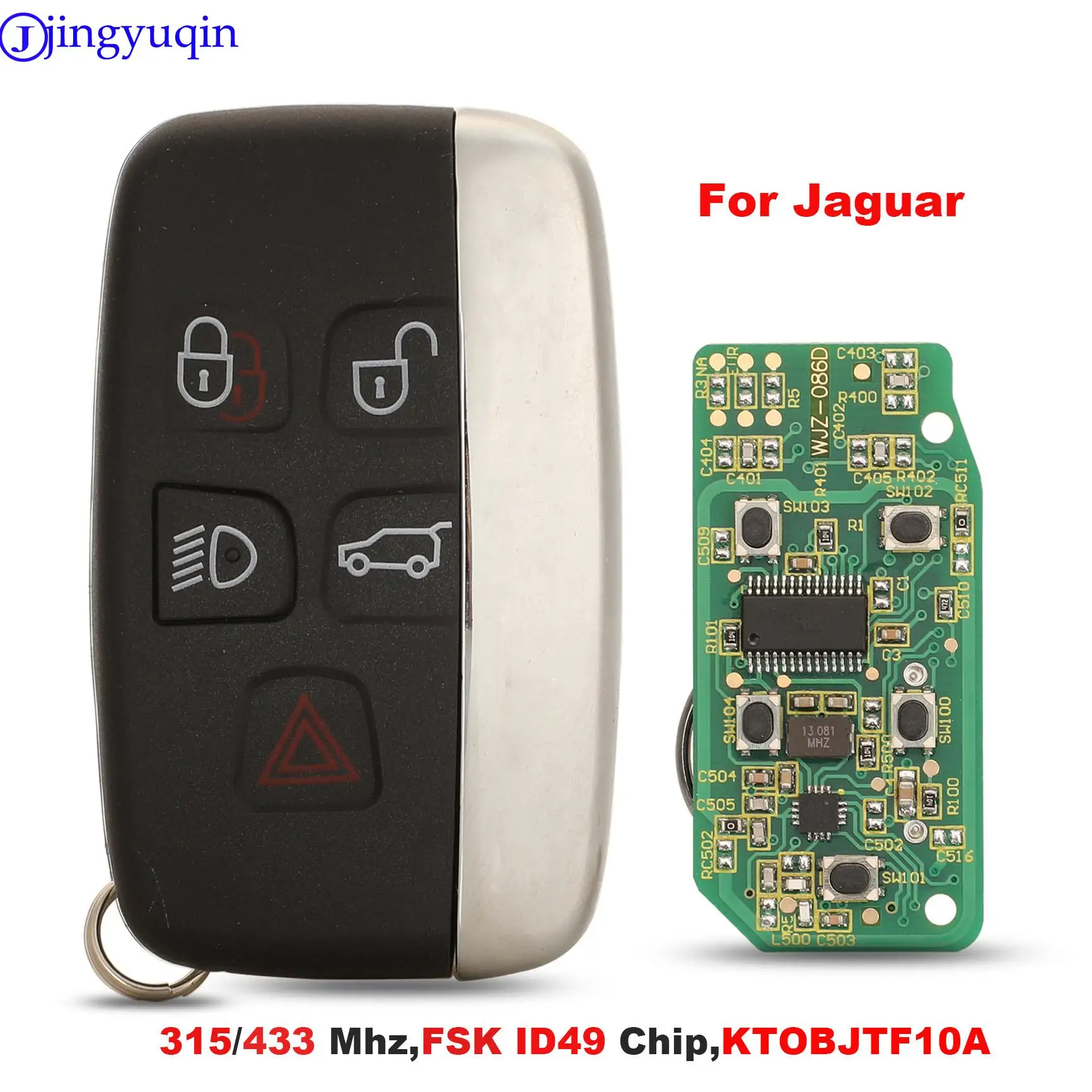 Jingyuqin 5 кнопок FSK ID49 чип 315/433 МГц Автомобильный пульт дистанционного управления для Jaguar XF XJ XE XJL XF KTOBJTF10A
Jingyuqin 5 кнопок FSK ID49 чип 315/433 МГц Автомобильный пульт дистанционного управления для Jaguar XF XJ XE XJL XF KTOBJTF10A