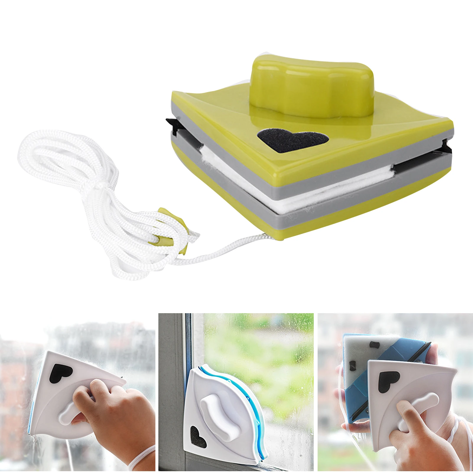 Triangular Magnetic Glass Cleaner With Rope Double-sided Replaceable Sponge For Washing Windows Home Cleaning Accessory Tools
Triangular Magnetic Glass Cleaner With Rope Double-sided Replaceable Sponge For Washing Windows Home Cleaning Accessory Tools
