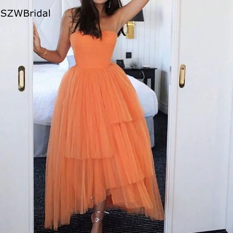 Custom made Tulle Tea length Formal dresses women Party night Abendkleider 2025 Dubai Arabia Muslim evening dress Plus size
Custom made Tulle Tea length Formal dresses women Party night Abendkleider 2025 Dubai Arabia Muslim evening dress Plus size