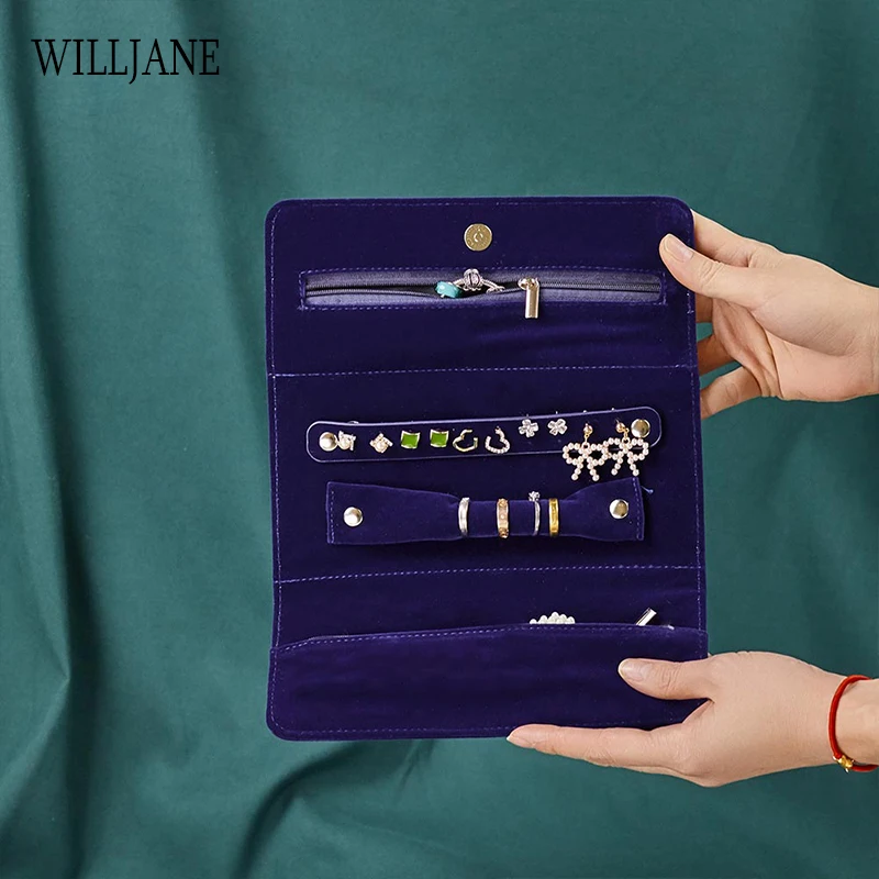 Portable Travel Jewelry Organizer Handbag Rings Earrings Bracelet Necklace Storage Bag Foldable Velvet Jewelry Carrying Roll Bag
Portable Travel Jewelry Organizer Handbag Rings Earrings Bracelet Necklace Storage Bag Foldable Velvet Jewelry Carrying Roll Bag