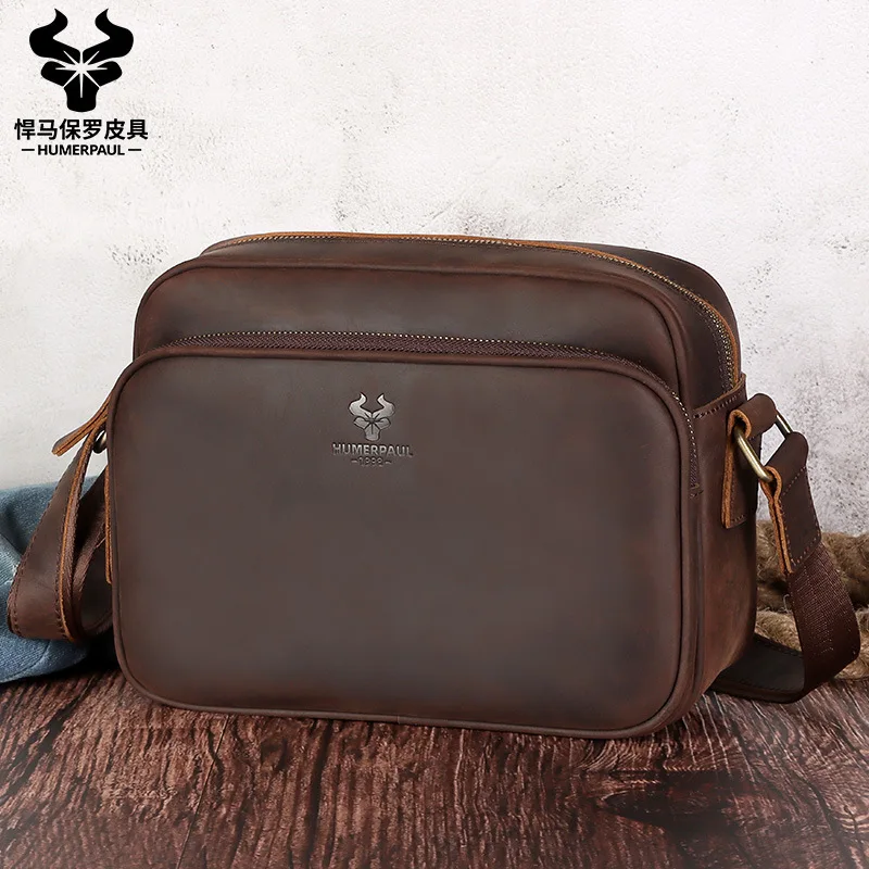 New Crazy Horse Leather Men's Shoulder Bag Retro Leather Men's Messenger Bag
New Crazy Horse Leather Men's Shoulder Bag Retro Leather Men's Messenger Bag