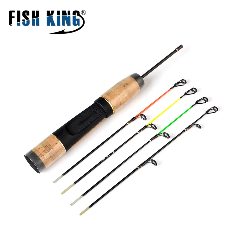 FISH KING Winter Ice Fishing Rod 43cm C.W 2-30G spinning Rod With Four Rod Tips EVA Cork Handle For Winter Ice Fishing
FISH KING Winter Ice Fishing Rod 43cm C.W 2-30G spinning Rod With Four Rod Tips EVA Cork Handle For Winter Ice Fishing
