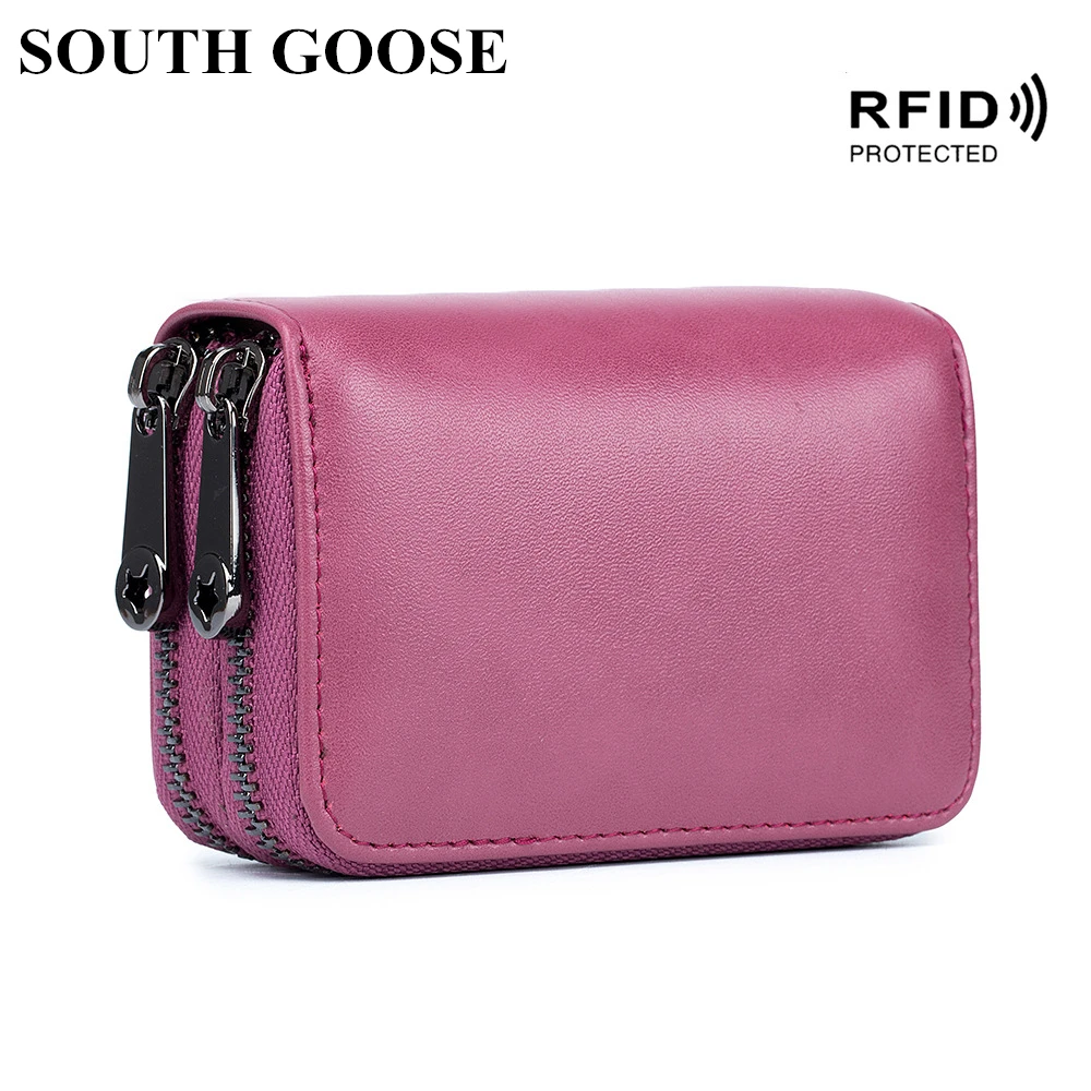 Кредитница SOUTH GOOSE из 2020 натуральной кожи для женщин, кошелек с защитой от RFID-сканирования, Женский кошелек с двойной молнией для мелочи
Кредитница SOUTH GOOSE из 2020 натуральной кожи для женщин, кошелек с защитой от RFID-сканирования, Женский кошелек с двойной молнией для мелочи