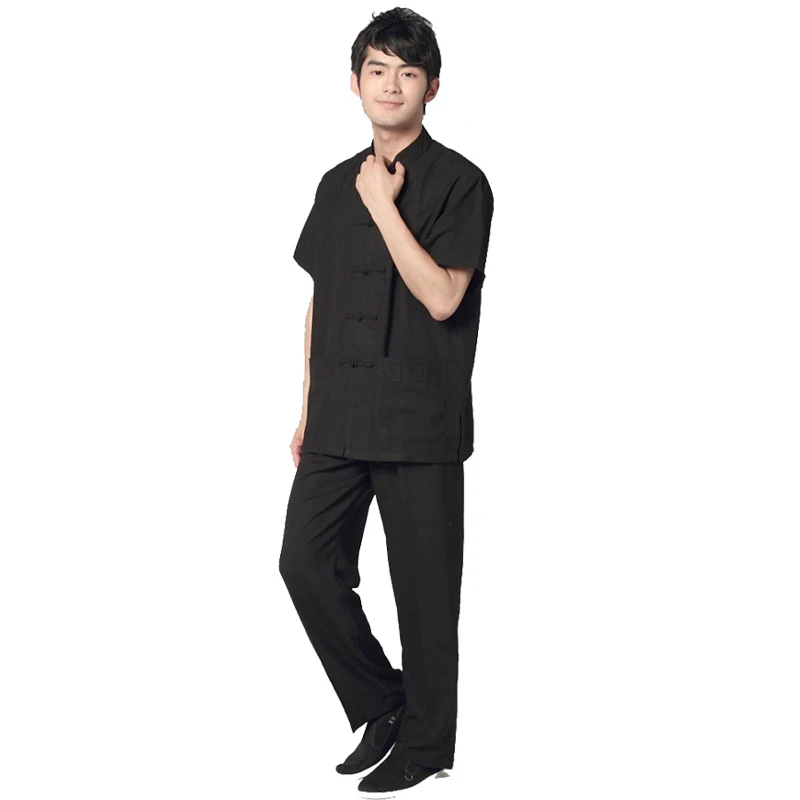 Chinese Traditional Men's Cotton Linen Kung Fu Suit Short Sleeve Wu Shu Sets Shirt&Pant Black Uniform S M L XL XXL XXXL
Chinese Traditional Men's Cotton Linen Kung Fu Suit Short Sleeve Wu Shu Sets Shirt&Pant Black Uniform S M L XL XXL XXXL