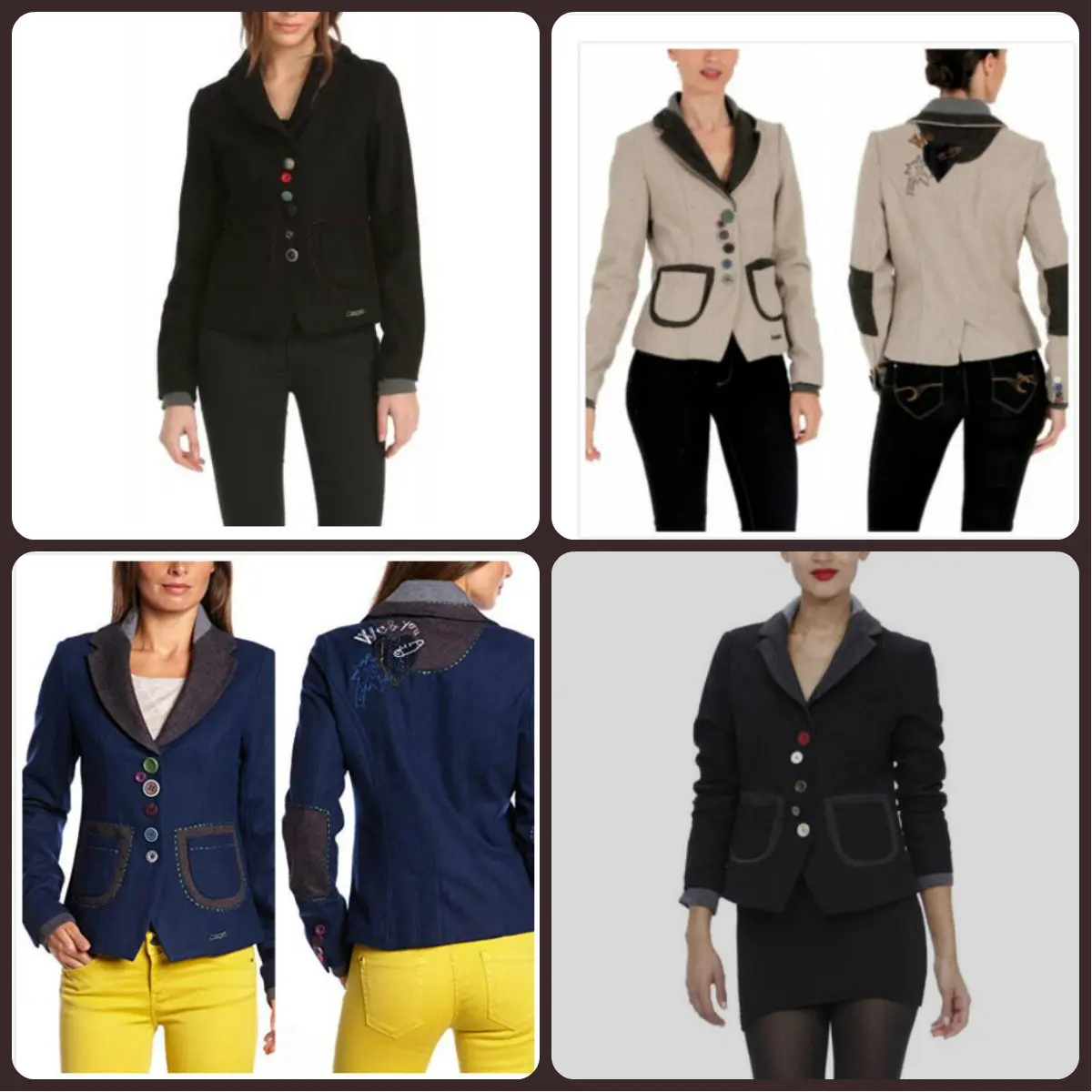Spain DWomen's tweed suit a variety of thickened jacket with embroidery design slim suit
Spain DWomen's tweed suit a variety of thickened jacket with embroidery design slim suit
