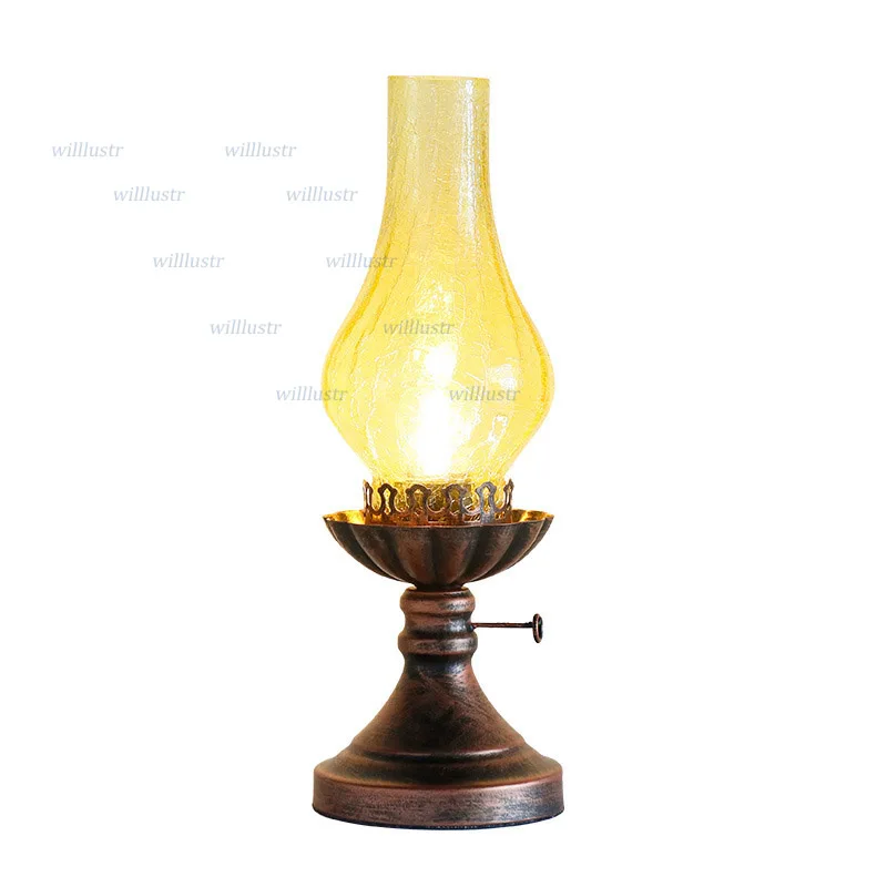 Vintage Glass Table Lamp Creative Art Deco Kerosene Light Tearoom Hotel Cafe Bar Lounge Yard Balcony Study Retro Metal Lighting
Vintage Glass Table Lamp Creative Art Deco Kerosene Light Tearoom Hotel Cafe Bar Lounge Yard Balcony Study Retro Metal Lighting