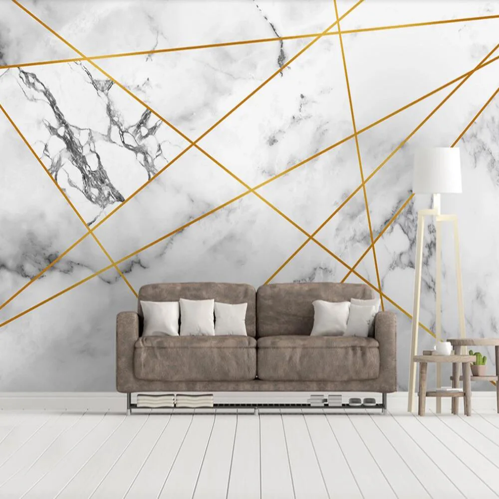 Milofi custom 3D wallpaper murals simple geometric marbled gold lines background wall decoration wallpaper murals
Milofi custom 3D wallpaper murals simple geometric marbled gold lines background wall decoration wallpaper murals