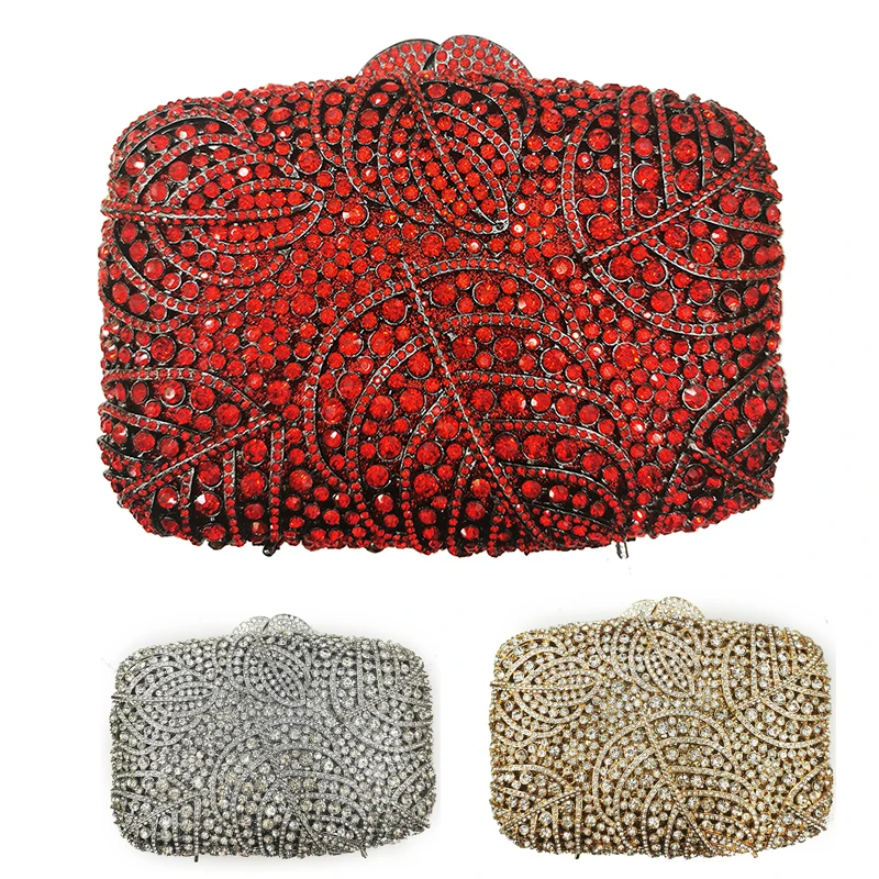 WHTUOHENG Red/Silver/Gold Bridal Cluth High Quality Design Diamond Evening Clutch For Women Elegant Mini Crystal Shoulder Purse
WHTUOHENG Red/Silver/Gold Bridal Cluth High Quality Design Diamond Evening Clutch For Women Elegant Mini Crystal Shoulder Purse