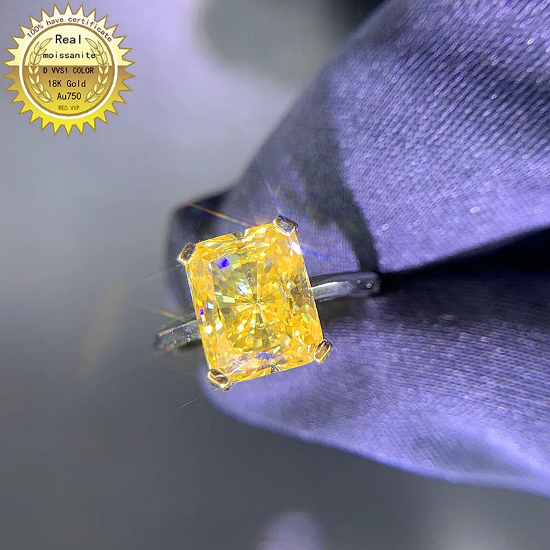 Solid 18K Gold 3ct yellow Moissanite Diamond Ring D color VVS With national certificate
Solid 18K Gold 3ct yellow Moissanite Diamond Ring D color VVS With national certificate