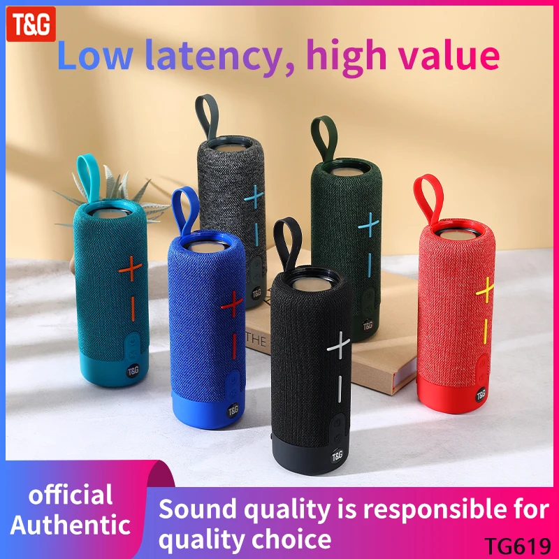 T&G TG619 New Fabric Portable Speaker Bluetooth Wireless Bass Subwoofer Waterproof Outdoor Speaker Boombox Loudspeaker Music Box
T&G TG619 New Fabric Portable Speaker Bluetooth Wireless Bass Subwoofer Waterproof Outdoor Speaker Boombox Loudspeaker Music Box