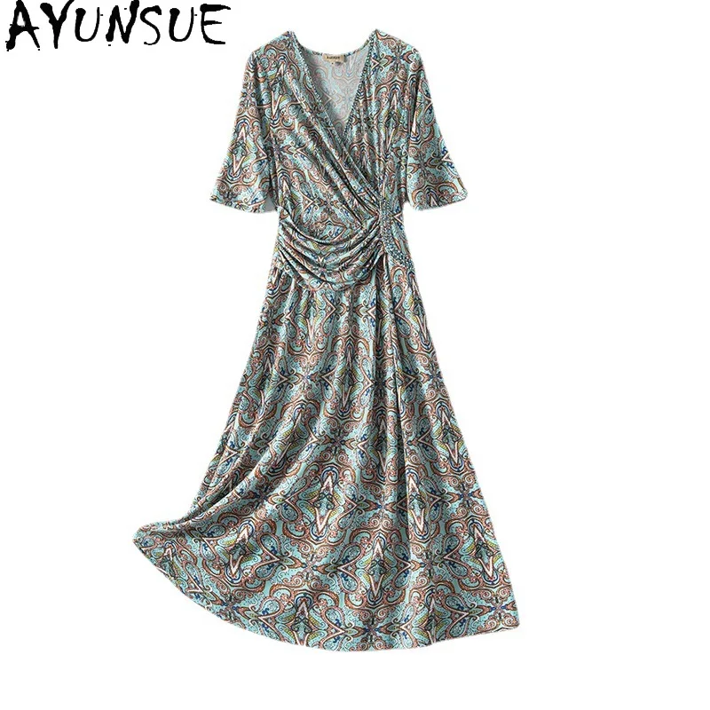 AYUNSUE Elegant Summer Dress Woman 2021 New Floral Printed Dresses Famale Slim Sexy V-neck Dress Women Vestidos Mujer Verano
AYUNSUE Elegant Summer Dress Woman 2021 New Floral Printed Dresses Famale Slim Sexy V-neck Dress Women Vestidos Mujer Verano