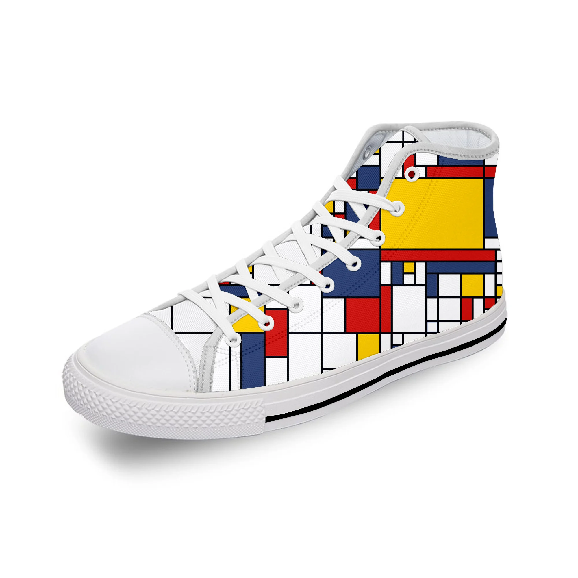 Mondrian абстрактное искусство эстетика белая ткань модная 3D печать высокие холщовые туфли мужские женские легкие дышащие кроссовки
Mondrian абстрактное искусство эстетика белая ткань модная 3D печать высокие холщовые туфли мужские женские легкие дышащие кроссовки