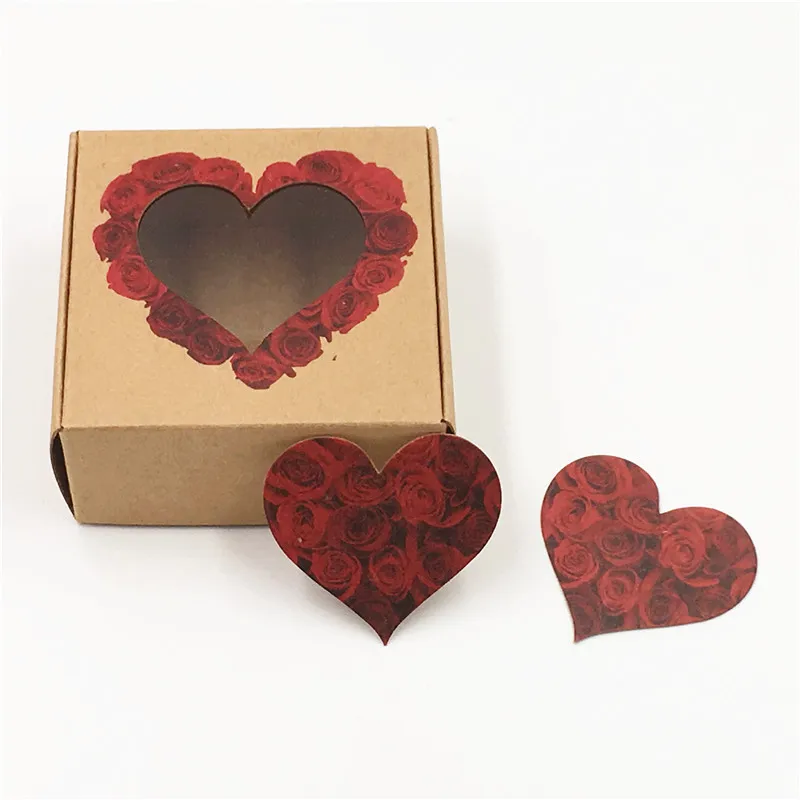 50Pcs Kraft Paper Valentine's Day Present Love Rose Packing Boxes Wedding Party Candy Festive Jewelry Gift Box With Rose Cards
50Pcs Kraft Paper Valentine's Day Present Love Rose Packing Boxes Wedding Party Candy Festive Jewelry Gift Box With Rose Cards