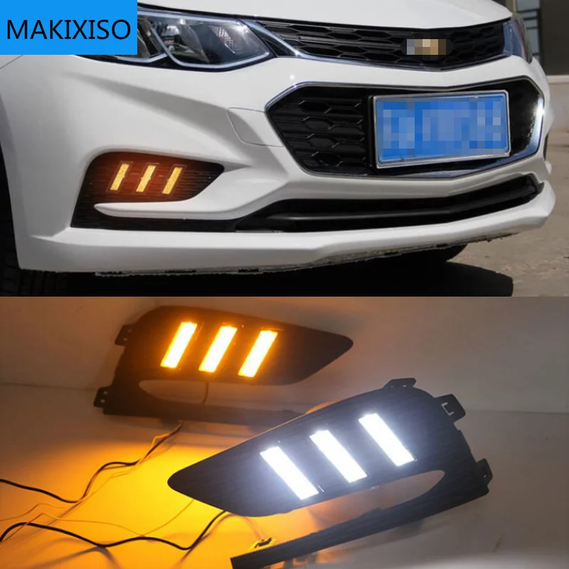 2PCS LED Daytime Running Light For Chevrolet Cruze 2016 2017 2018 Dynamic Yellow Turn Signal Relay Waterproof Car 12V DRL Lamp
2PCS LED Daytime Running Light For Chevrolet Cruze 2016 2017 2018 Dynamic Yellow Turn Signal Relay Waterproof Car 12V DRL Lamp