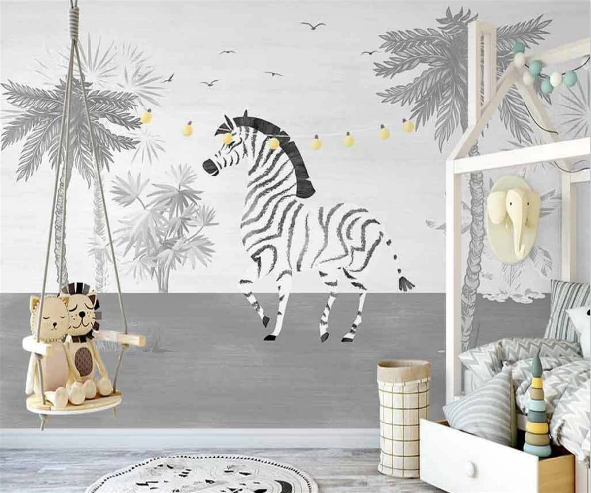 Customized Wallpaper Hand drawn Cartoon Forest Zebra Mural Children's Room White Birch Squirrel Small Animal Decoration Painting
Customized Wallpaper Hand drawn Cartoon Forest Zebra Mural Children's Room White Birch Squirrel Small Animal Decoration Painting