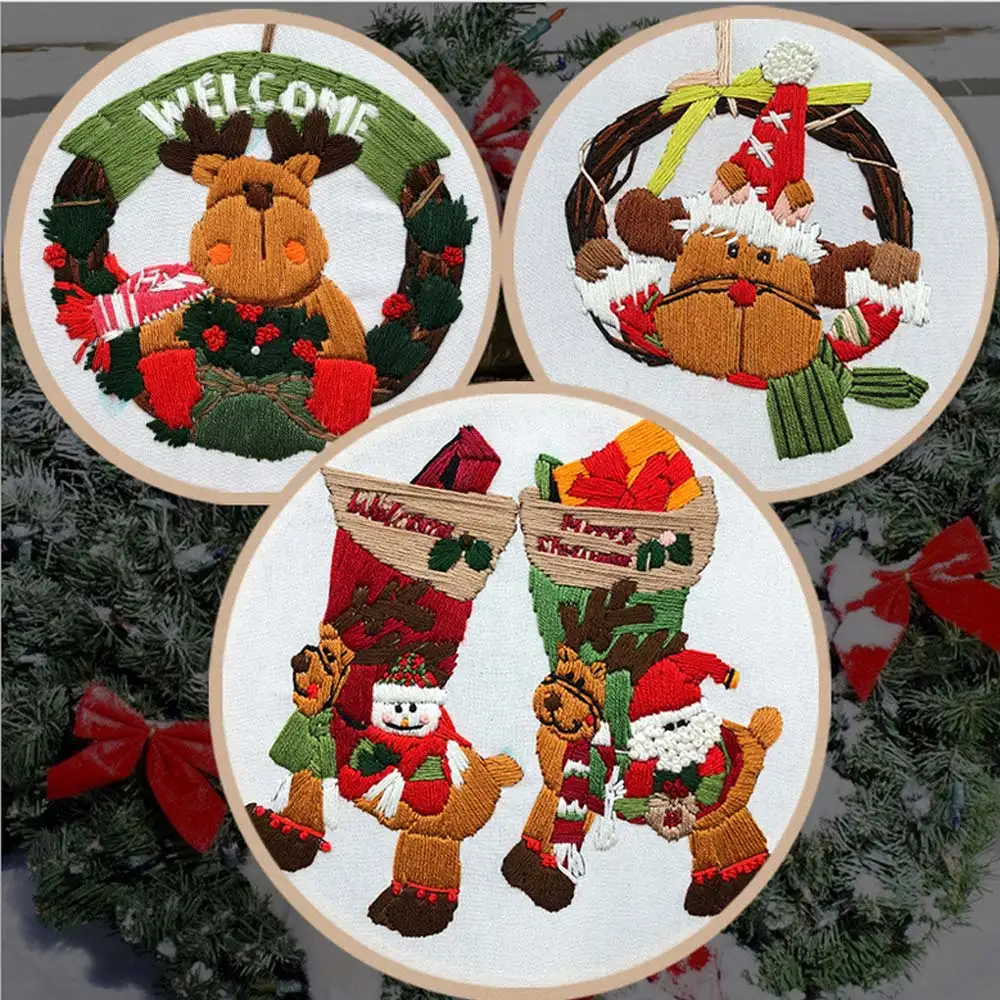 2 Sets Embroidery Knitting Kit DIY Fil Tools Material Pack Cross Stitch For Beginner Cartoon Christmas Theme Decorate Paintings
2 Sets Embroidery Knitting Kit DIY Fil Tools Material Pack Cross Stitch For Beginner Cartoon Christmas Theme Decorate Paintings