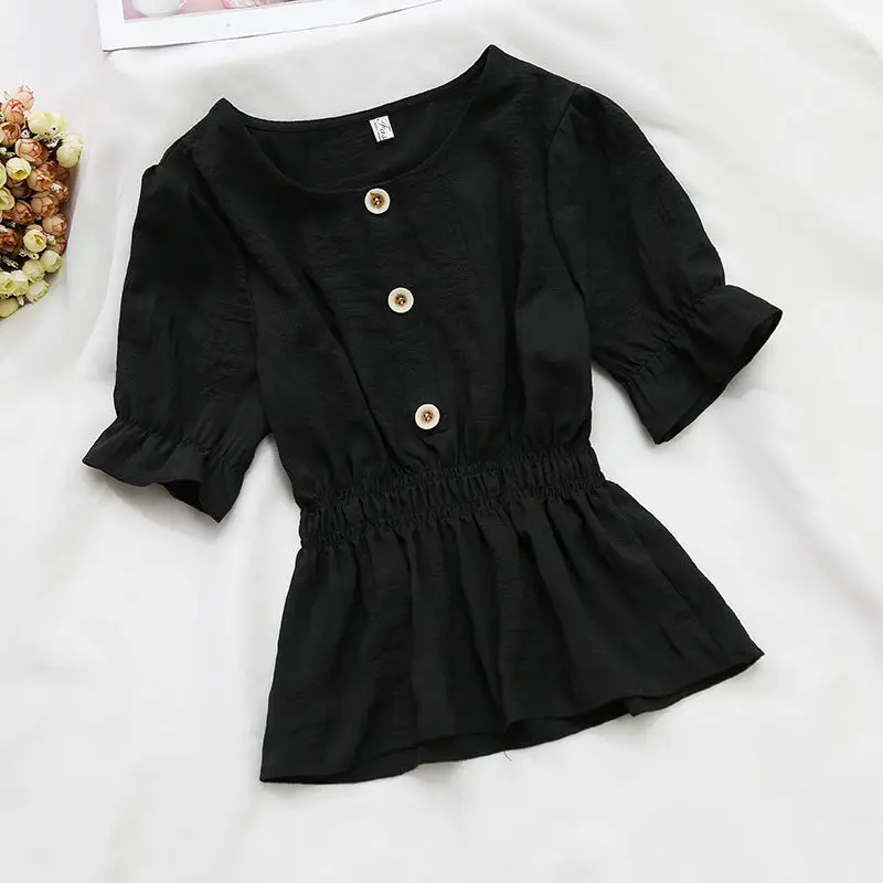 Summer Women Fashion All-Match Blouse Casual Shirt Short Sleeve O-Neck Temperament Tops New Style Solid Color BlousesMM0181
Summer Women Fashion All-Match Blouse Casual Shirt Short Sleeve O-Neck Temperament Tops New Style Solid Color BlousesMM0181