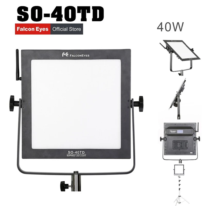 FalconEyes LED Studio Video Soft Beauty Light 40W Square Panel Lamp Photography Lighting For Film Advertisement Shooting SO-40TD
FalconEyes LED Studio Video Soft Beauty Light 40W Square Panel Lamp Photography Lighting For Film Advertisement Shooting SO-40TD