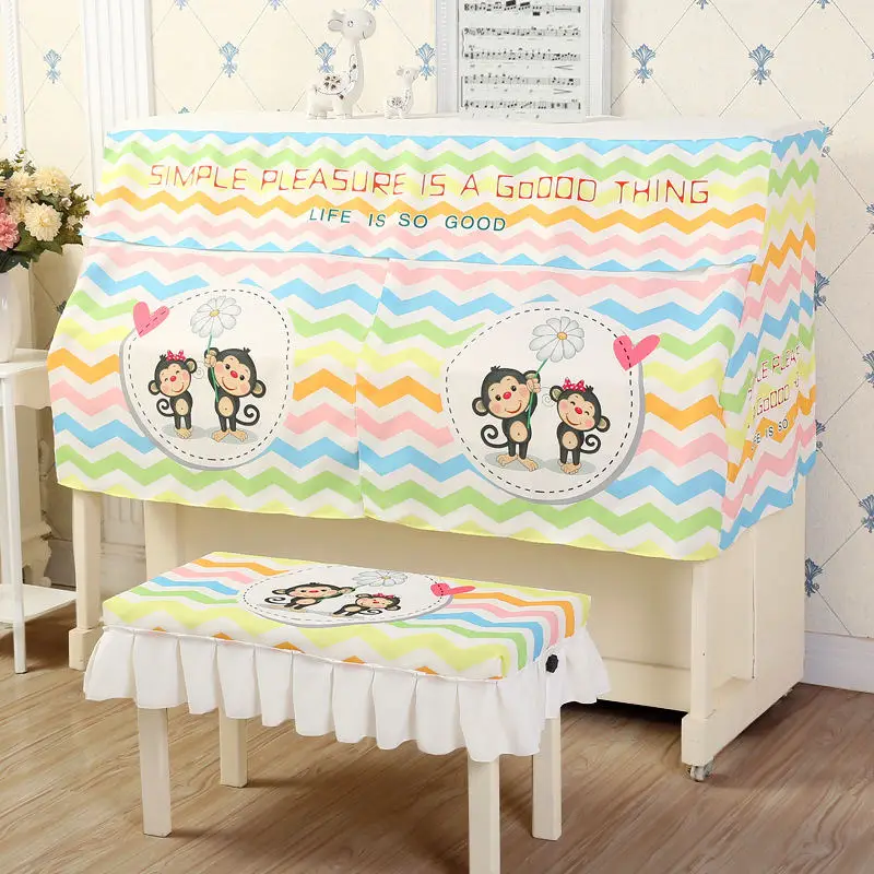 New Cartoon Cute Upright Piano Cover Modern Simplicity Half Piano Cover and Seat Stool Cover Set Fashion Piano Dust Proof Towel
New Cartoon Cute Upright Piano Cover Modern Simplicity Half Piano Cover and Seat Stool Cover Set Fashion Piano Dust Proof Towel