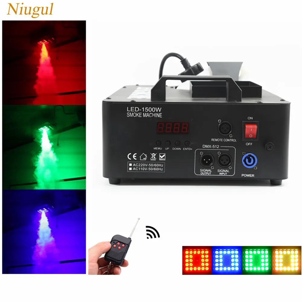 Pyro Vertical Smoke Machine/Remote+DMX512 Control 1500W Fog Machine With 24x9W LED Lights/ Stage Vertical Fogger For Bar DJ Club
Pyro Vertical Smoke Machine/Remote+DMX512 Control 1500W Fog Machine With 24x9W LED Lights/ Stage Vertical Fogger For Bar DJ Club