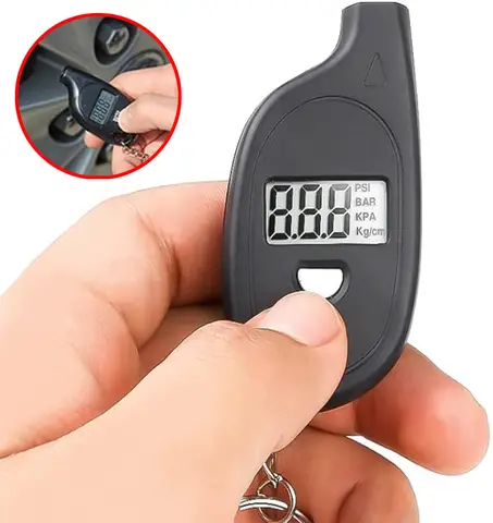 Mini Digital Lcd Display Tire Gauge Car Mini Keychain Tire Air Pressure Tester Meter Auto Car Motorcycle Tire Safety Alarm