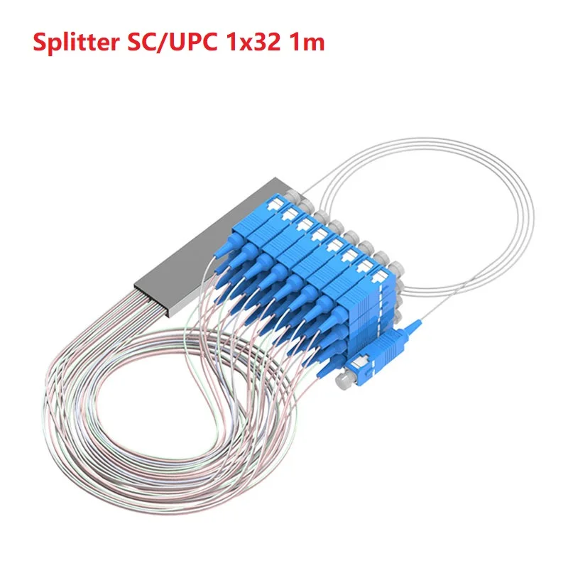 FTTH 1 X 32 SC/UPC Fiber Opitc Splitter SC/UPC Fiber Optical PLC Splitter 0.9mm SC/UPC Mini steel tube type 1x32 Connec
FTTH 1 X 32 SC/UPC Fiber Opitc Splitter SC/UPC Fiber Optical PLC Splitter 0.9mm SC/UPC Mini steel tube type 1x32 Connec