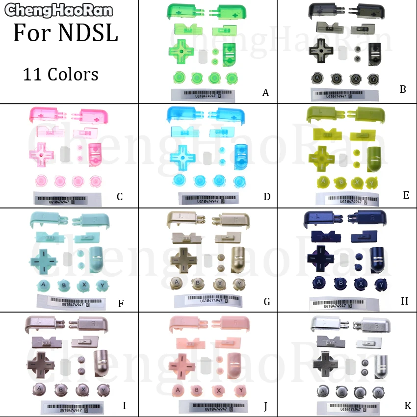 ChengHaoRan For Nintend for NDSL Console Full Button Set ABXY L R D Pad Cross Button&Rubber Conductive Button 11Colors
ChengHaoRan For Nintend for NDSL Console Full Button Set ABXY L R D Pad Cross Button&Rubber Conductive Button 11Colors
