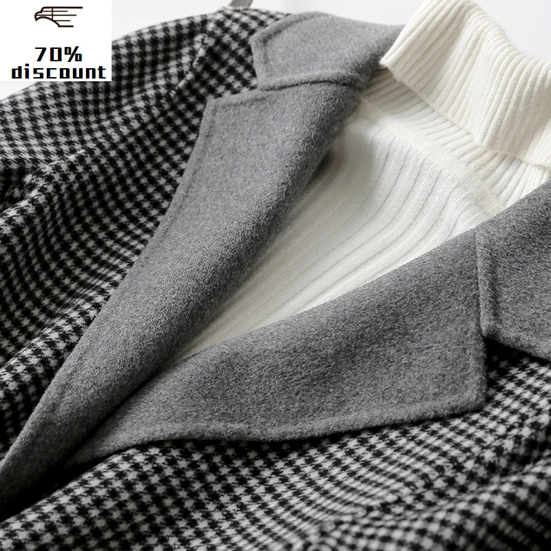 England Style Long Wool Coat 2020 Women Winter Coats Turn-dwon Collar Plaid Female Jacket casacos 38030 WYQ3764
England Style Long Wool Coat 2020 Women Winter Coats Turn-dwon Collar Plaid Female Jacket casacos 38030 WYQ3764
