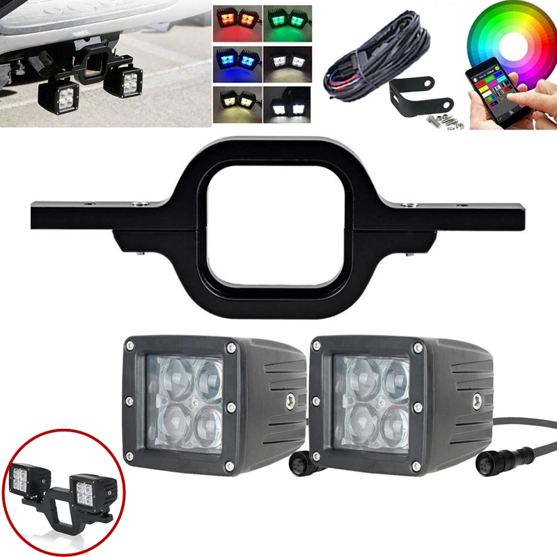 5D RGB Led Work Light With Car Off-Road Tow Hitch Mounting Bracket Backup Reverse Lights Holder For SUV Offroad Trucks 4X4 4WD
5D RGB Led Work Light With Car Off-Road Tow Hitch Mounting Bracket Backup Reverse Lights Holder For SUV Offroad Trucks 4X4 4WD
