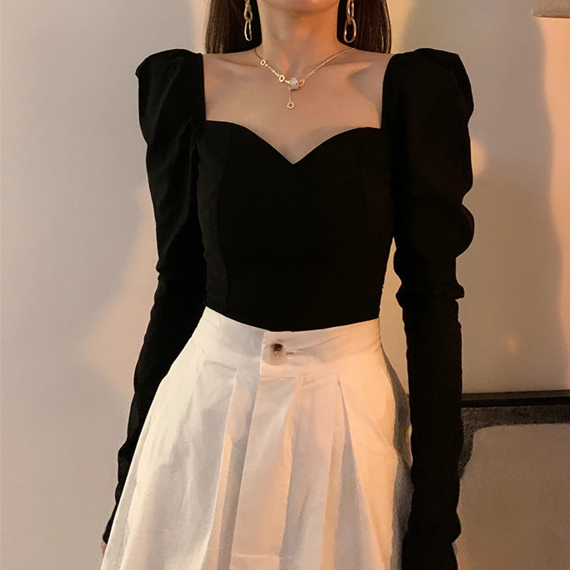 Elegant Sexy Tops for Women Shirts Slim Crop Tops Long Sleeve Casual Streetwear Daily Tee Female Y2K Winter Party Club Vintage
Elegant Sexy Tops for Women Shirts Slim Crop Tops Long Sleeve Casual Streetwear Daily Tee Female Y2K Winter Party Club Vintage