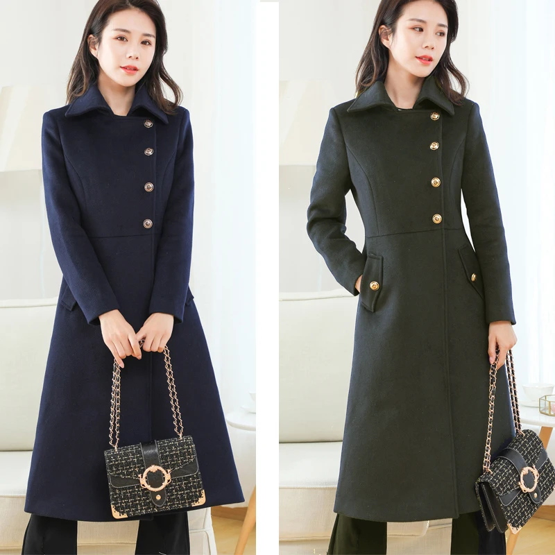 Autumn Winter Thick Quilted OL Style Woolen Coat Women's Lapel Mid-Length Jacket Metal Buckle Slim Elegant Simple Cashmere Coat
Autumn Winter Thick Quilted OL Style Woolen Coat Women's Lapel Mid-Length Jacket Metal Buckle Slim Elegant Simple Cashmere Coat