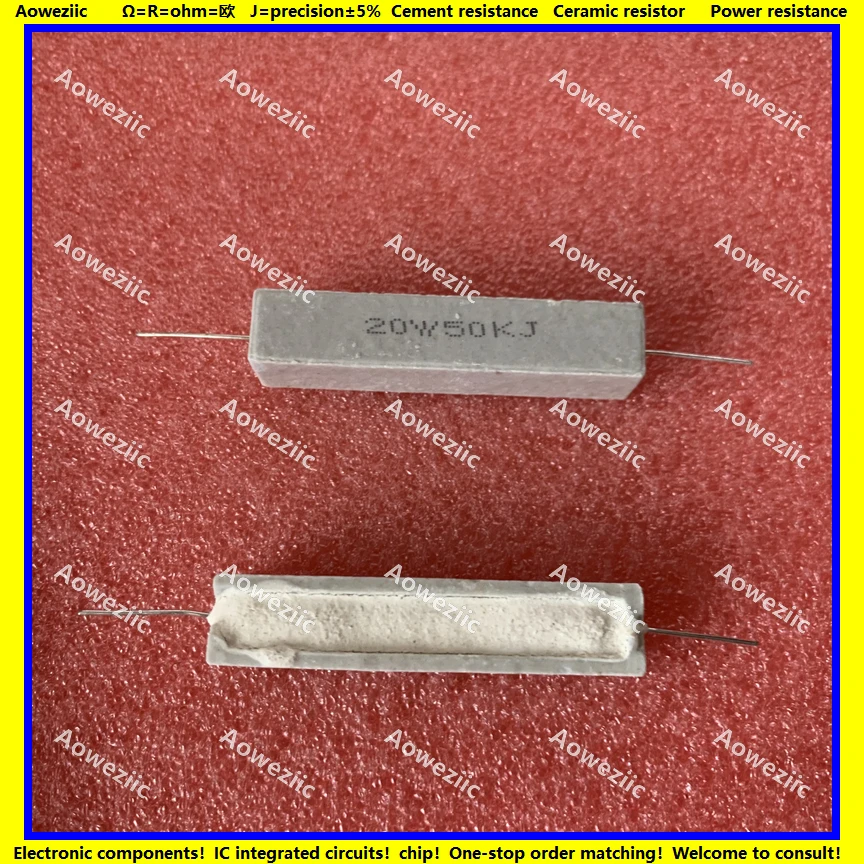 10Pcs RX27 Horizontal cement resistor 20W 50K ohm 20W50K 20W50KJ 50000 ohm Ceramic Resistance precision 5% Power resistance
10Pcs RX27 Horizontal cement resistor 20W 50K ohm 20W50K 20W50KJ 50000 ohm Ceramic Resistance precision 5% Power resistance